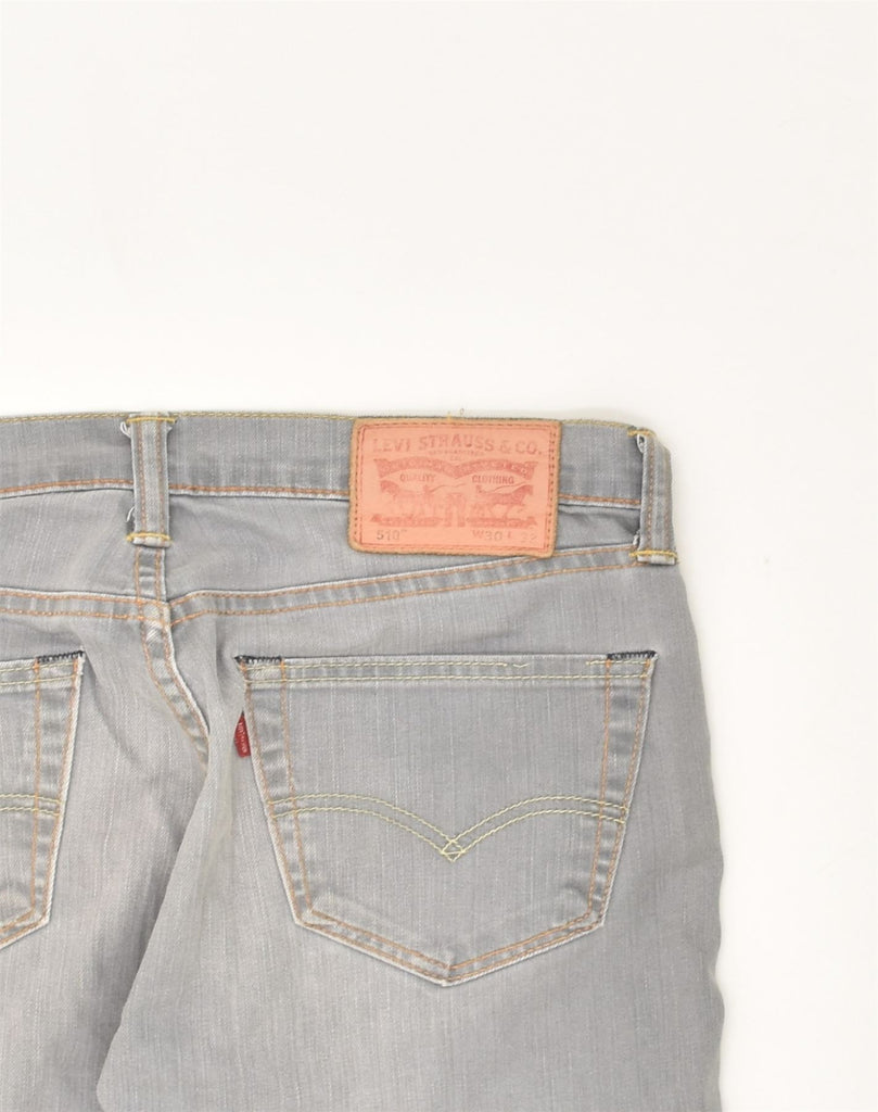 LEVI'S Mens 510 Straight Jeans W30 L32 Grey Cotton | Vintage Levi's | Thrift | Second-Hand Levi's | Used Clothing | Messina Hembry 