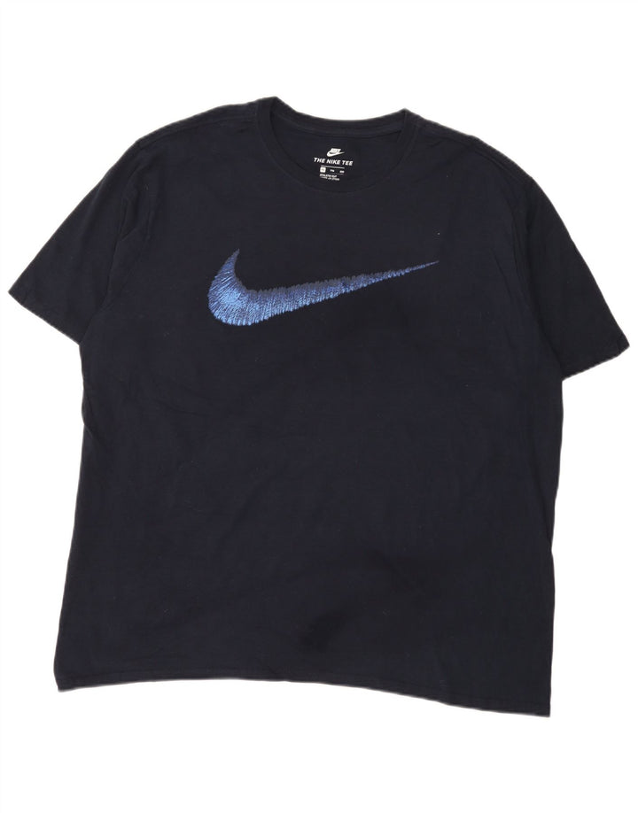 Nike Mens Athletic Cut Graphic T-Shirt Top 2XL Navy Blue