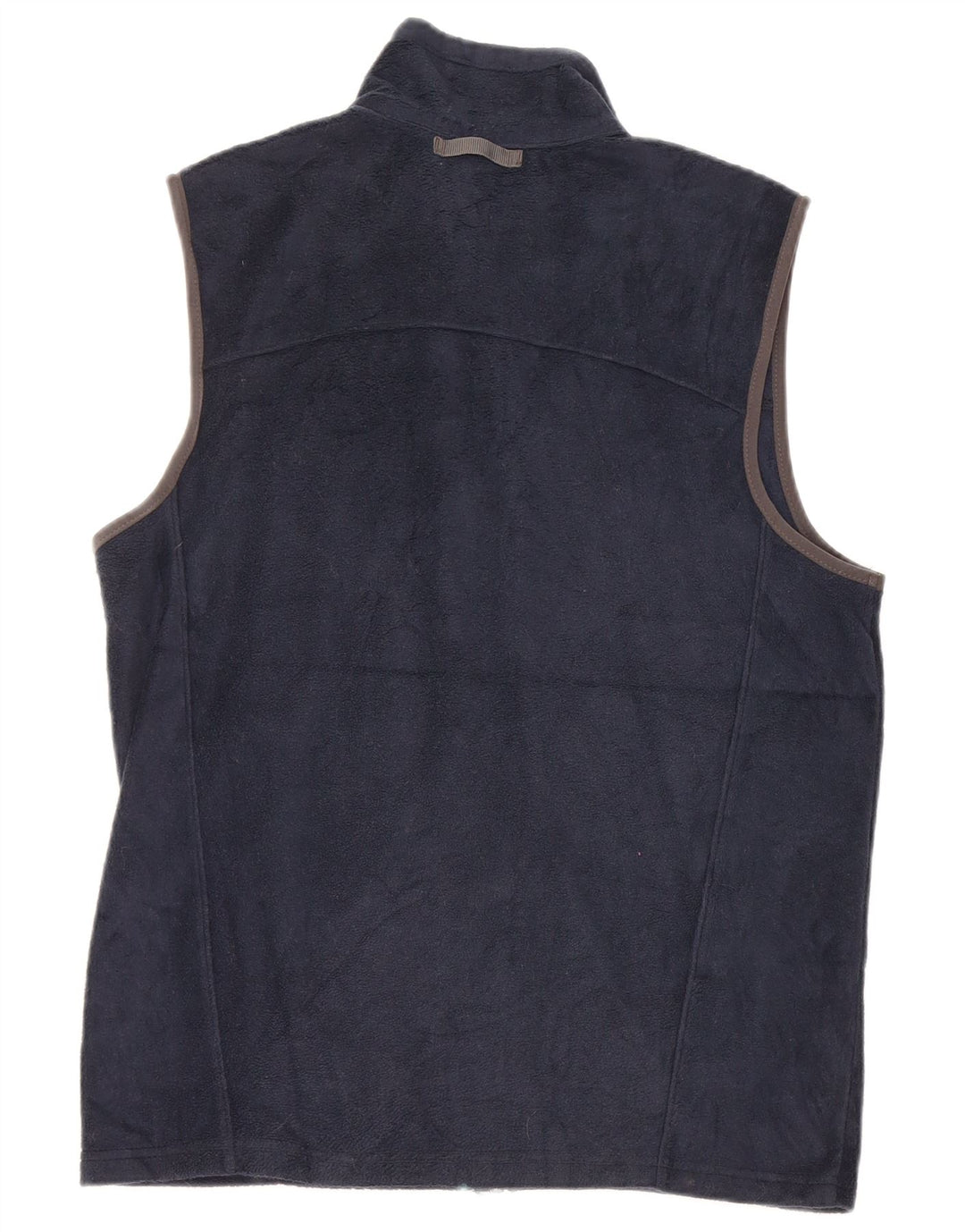 EDDIE BAUER Mens Fleece Gilet UK 36 Small Navy Blue Polyester