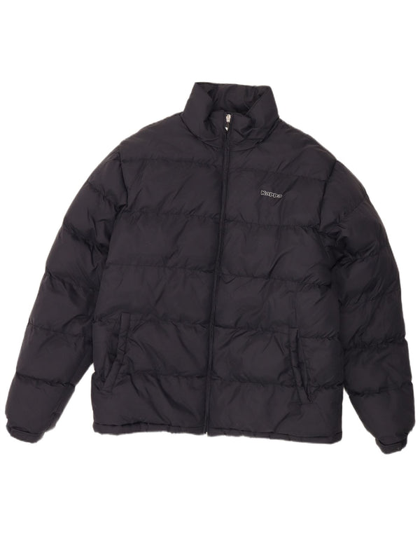 KAPPA Mens Graphic Padded Jacket UK 40 Large Navy Blue Polyester