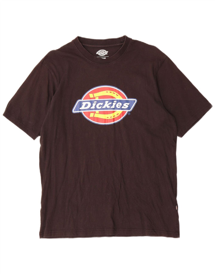 Dickies Mens Graphic T-Shirt Top Medium Black Cotton
