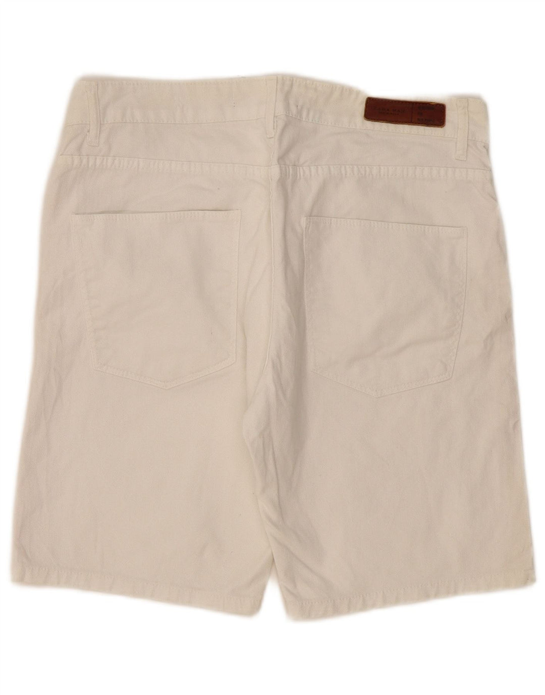 Zara Mens Denim Shorts EU 44 Large W34 White