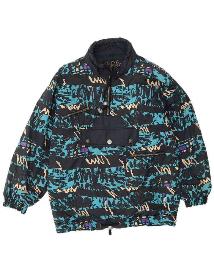 VINTAGE Boys Loose Fit Anorak Jacket 11-12 Years 2XS Multicoloured