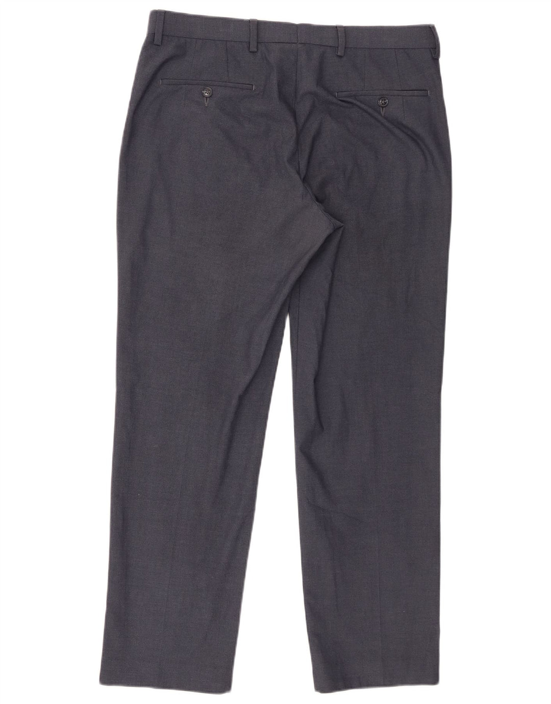 Marks & Spencer Mens Tailored Straight Casual Trousers W34 L29 Blue