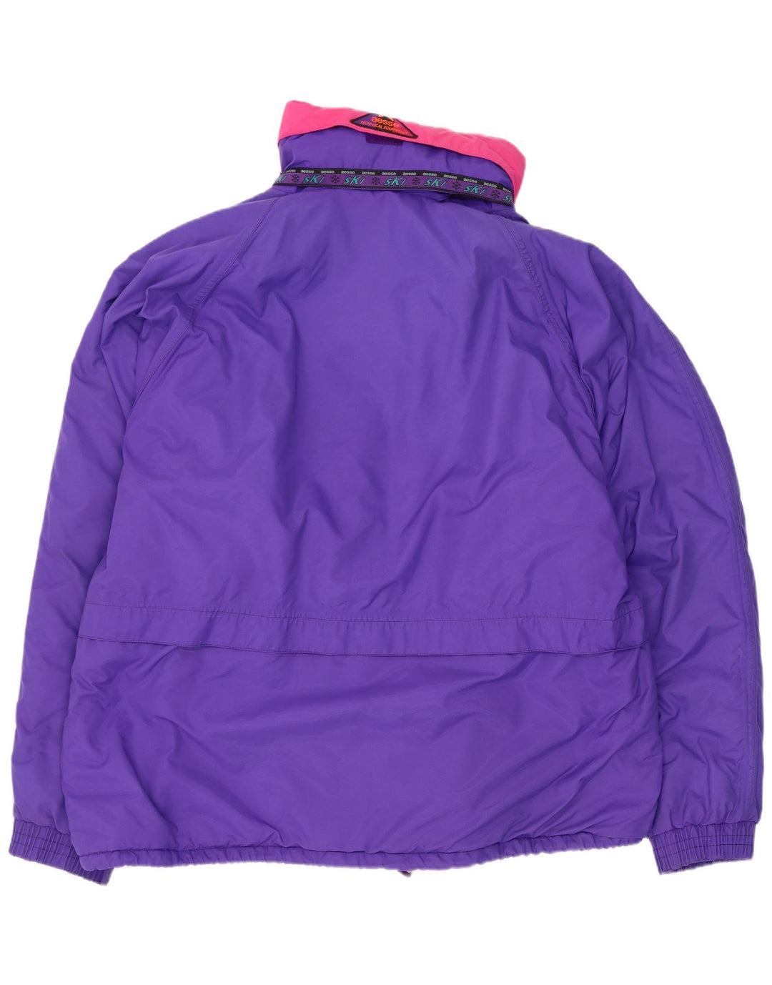 Aesse Mens Hooded Ski Jacket UK 40 Large Purple Colourblock