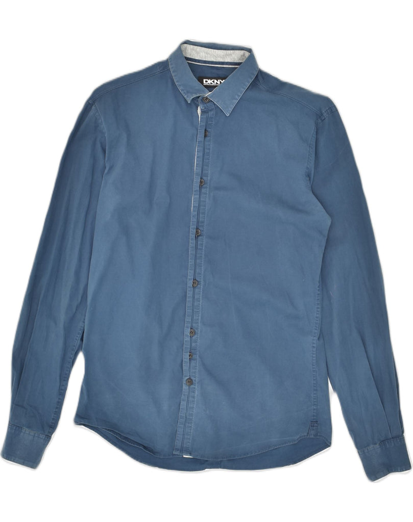DKNY Mens Shirt XS Navy Blue Cotton | Vintage Dkny | Thrift | Second-Hand Dkny | Used Clothing | Messina Hembry 