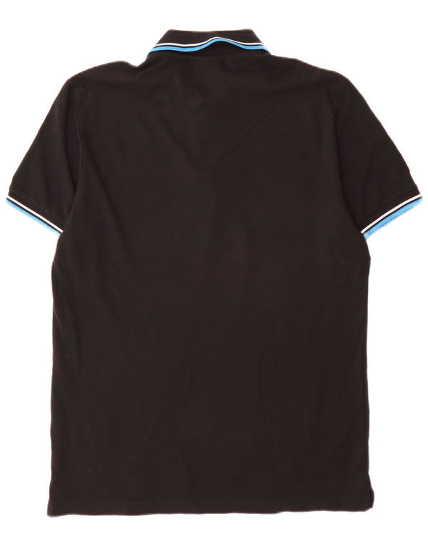 Diadora Mens Polo Shirt XL Black Striped Cotton