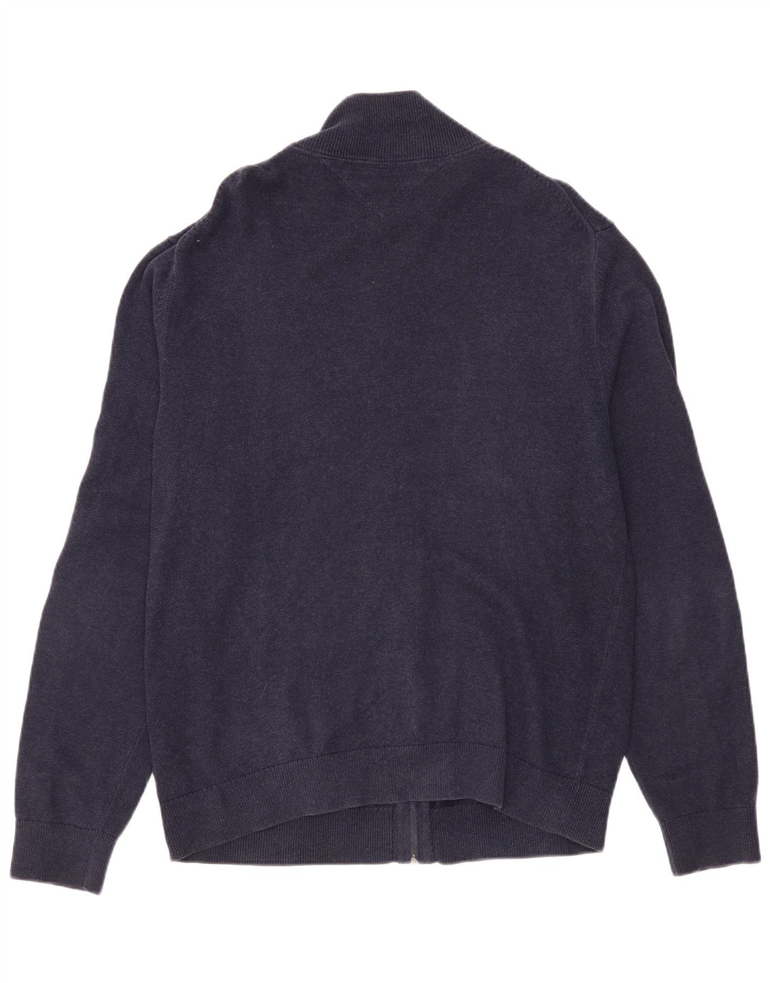 Tommy Hilfiger Mens Cardigan Sweater 2XL Navy Blue Cotton