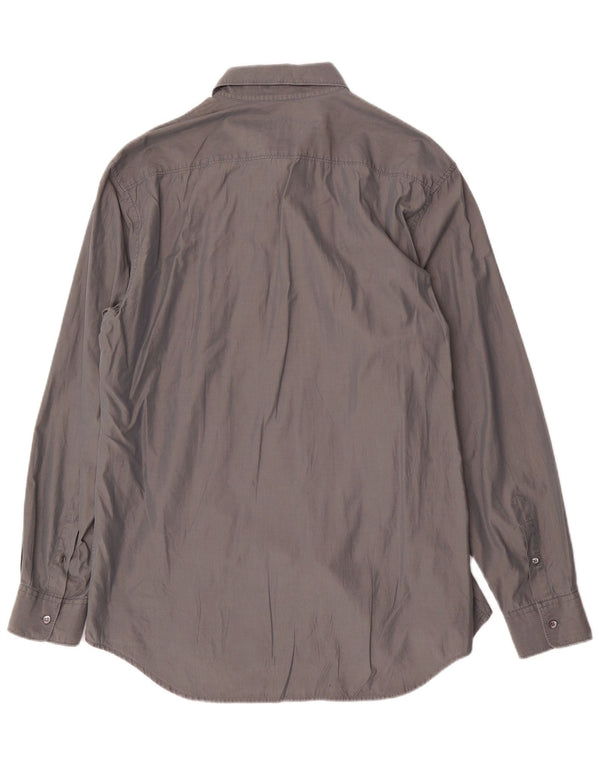 Calvin Klein Mens Shirt Size 43 Large Grey Cotton