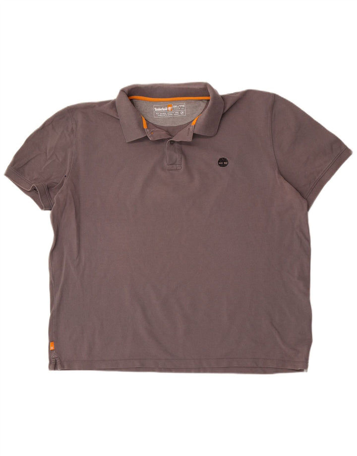 Timberland Mens Regular Fit Polo Shirt 2XL Grey Cotton