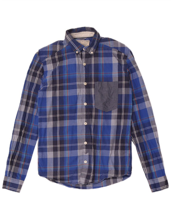 Jack & Jones Boys Flannel Shirt 11-12 Years Blue Check Cotton