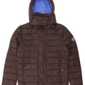 Superdry Mens Hooded Padded Jacket UK 36 Small Black Nylon