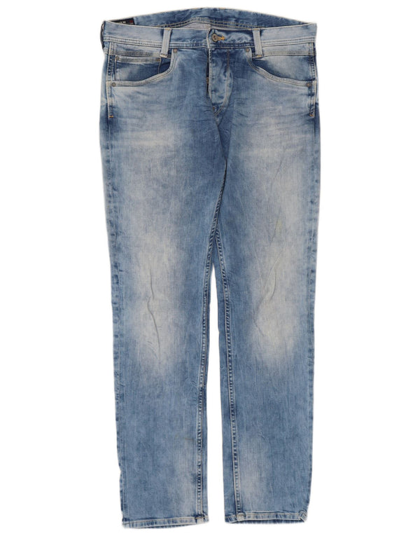 PEPE Jeans Womens Straight Jeans W33 L32 Blue Cotton
