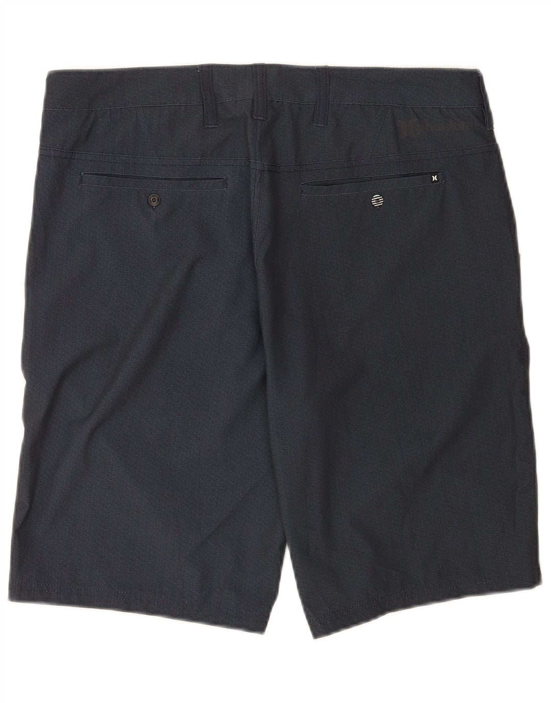 Hurley Mens Chino Shorts W32 Medium Navy Blue Polyester