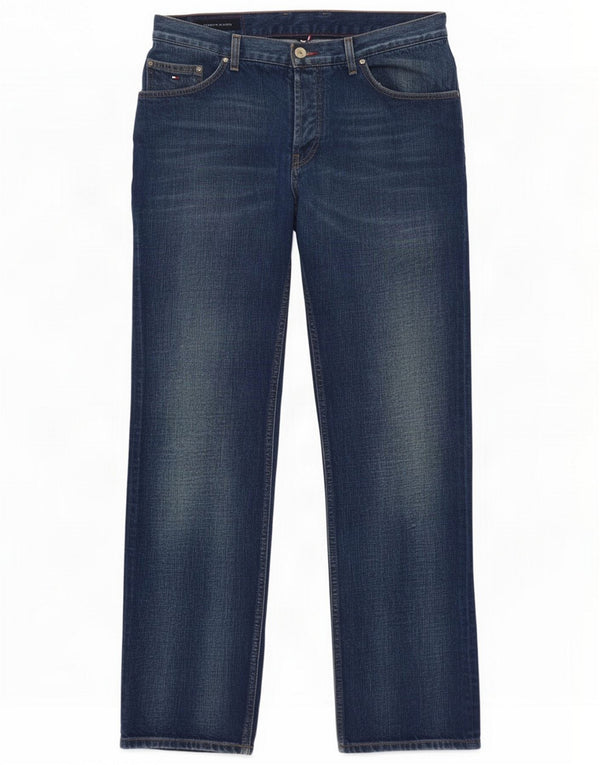 Tommy Hilfiger Mens Straight Jeans W34 L30 Blue Cotton