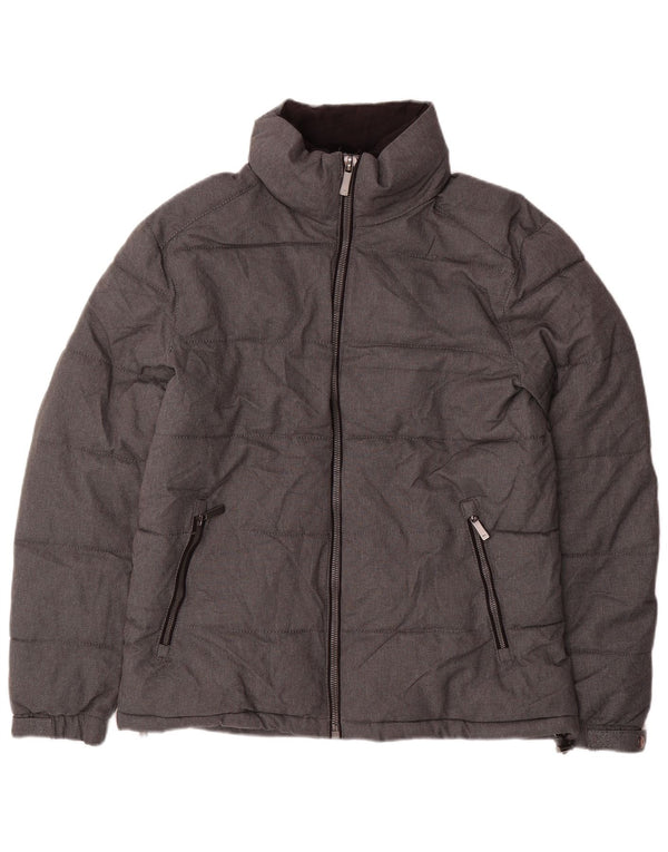 Zara Mens Padded Jacket UK 36 Small Grey Polyester