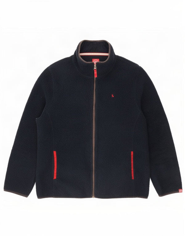 Joules Womens Fleece Jacket UK 18 XL Navy Blue Polyester