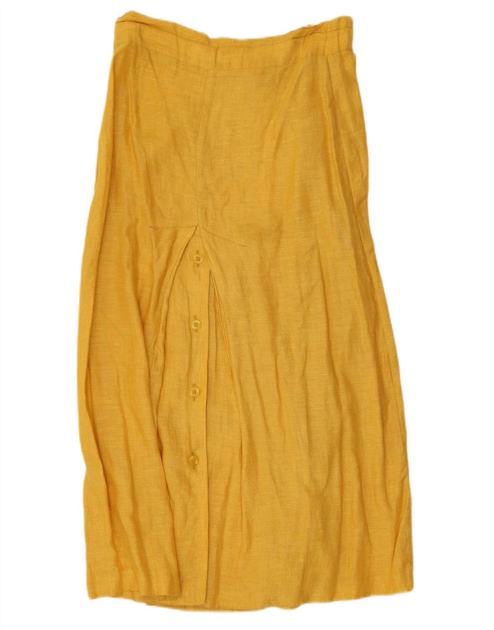 VINTAGE Womens A-Line Skirt W31 Medium Yellow