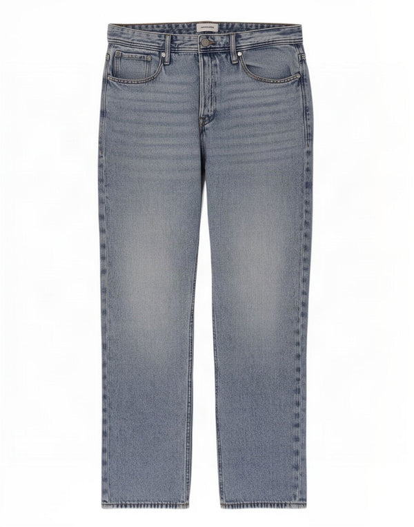 Jack & Jones Mens Straight Jeans W34 L32 Blue Cotton