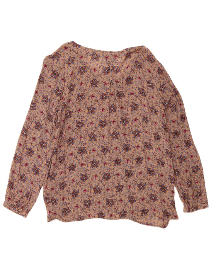 S.OLIVER Womens Oversized Long Sleeve Blouse Top EU 42 Large Pink Floral