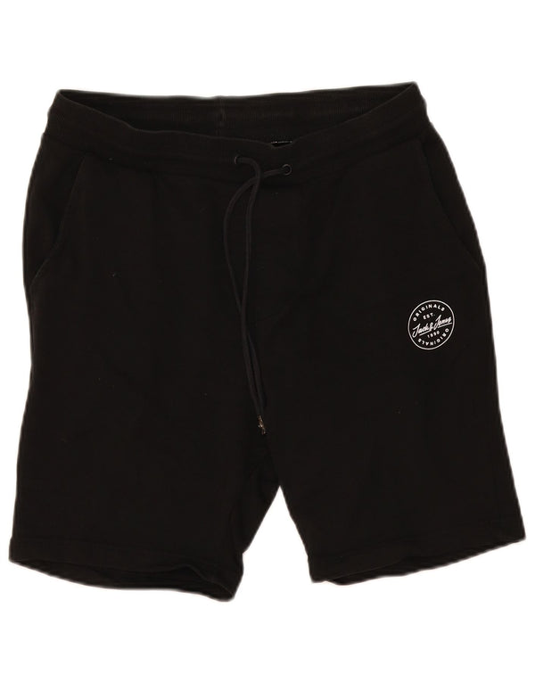 Jack & Jones Mens Sport Shorts Medium  Black Cotton