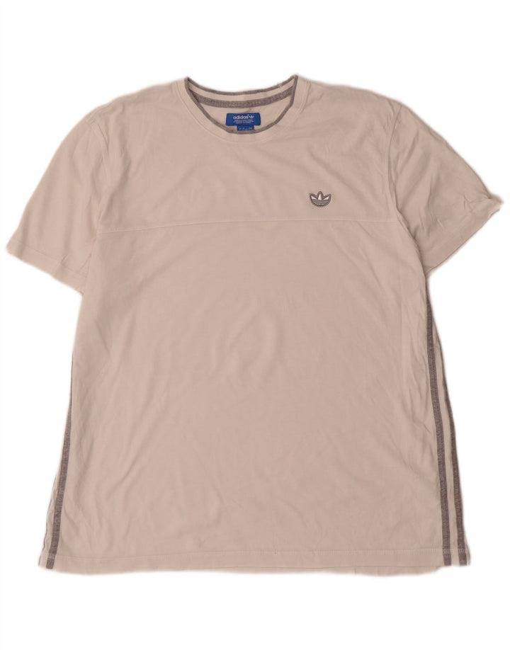 Adidas Mens T-Shirt Top XL White Cotton
