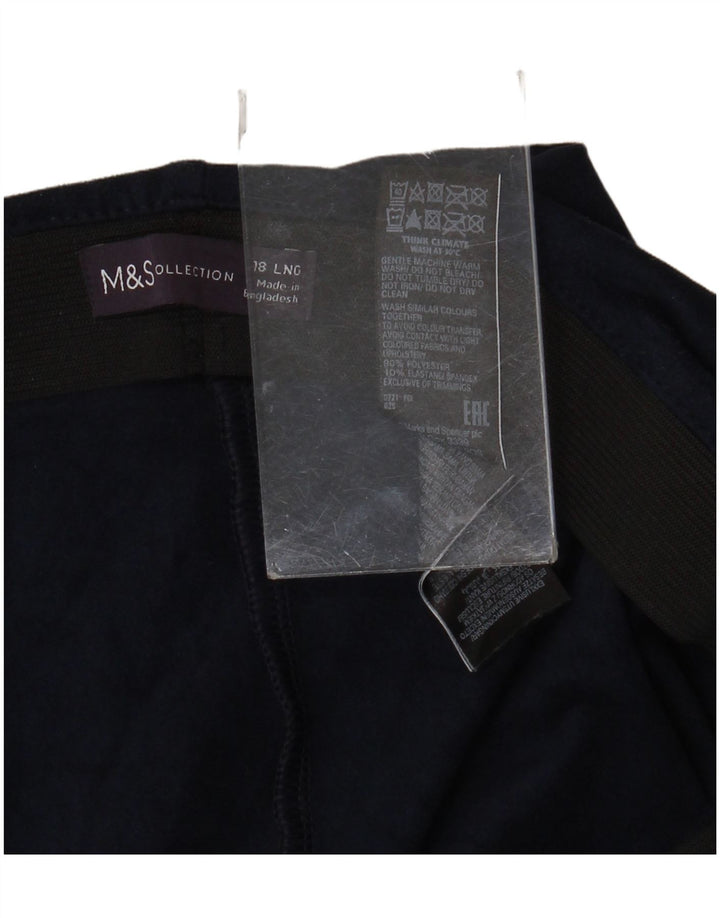 Marks & Spencer Womens Leggings UK 18 XL Navy Blue Polyester