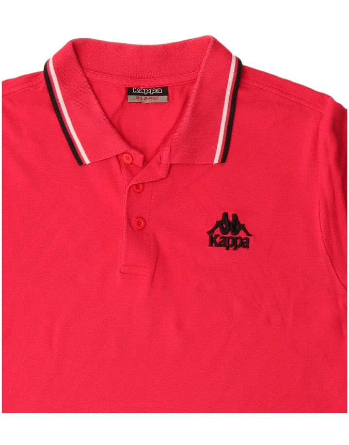 Kappa Mens Polo Shirt XL Pink Cotton