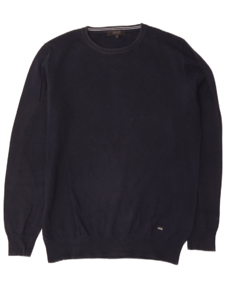 Liu Jo Mens Crew Neck Jumper Sweater Medium Navy Blue