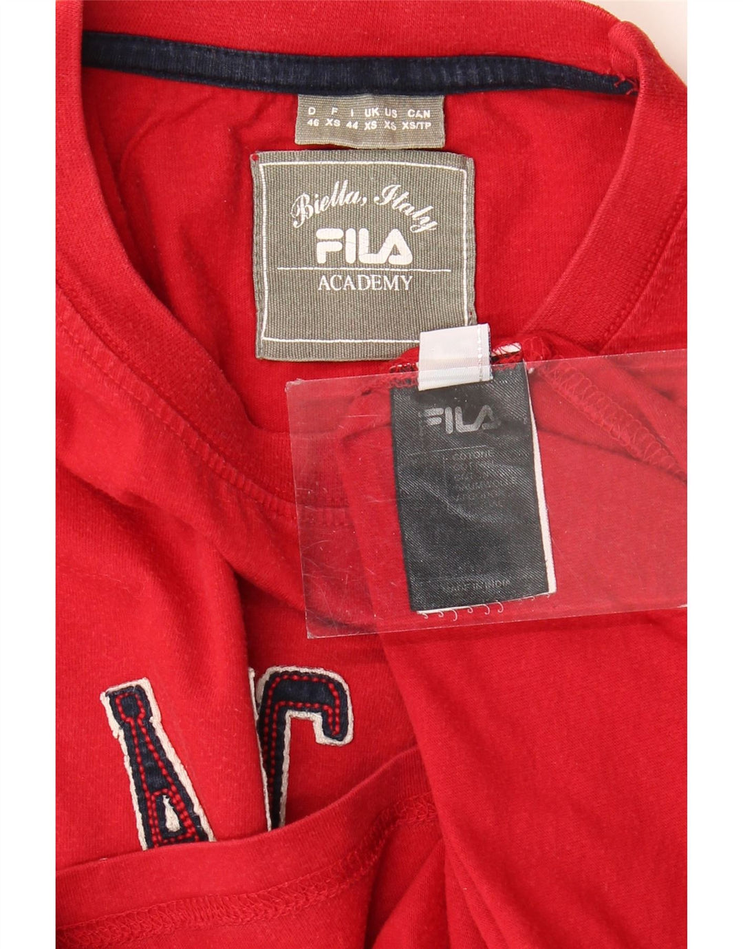 Fila Mens Graphic T-Shirt Top XS Red Cotton