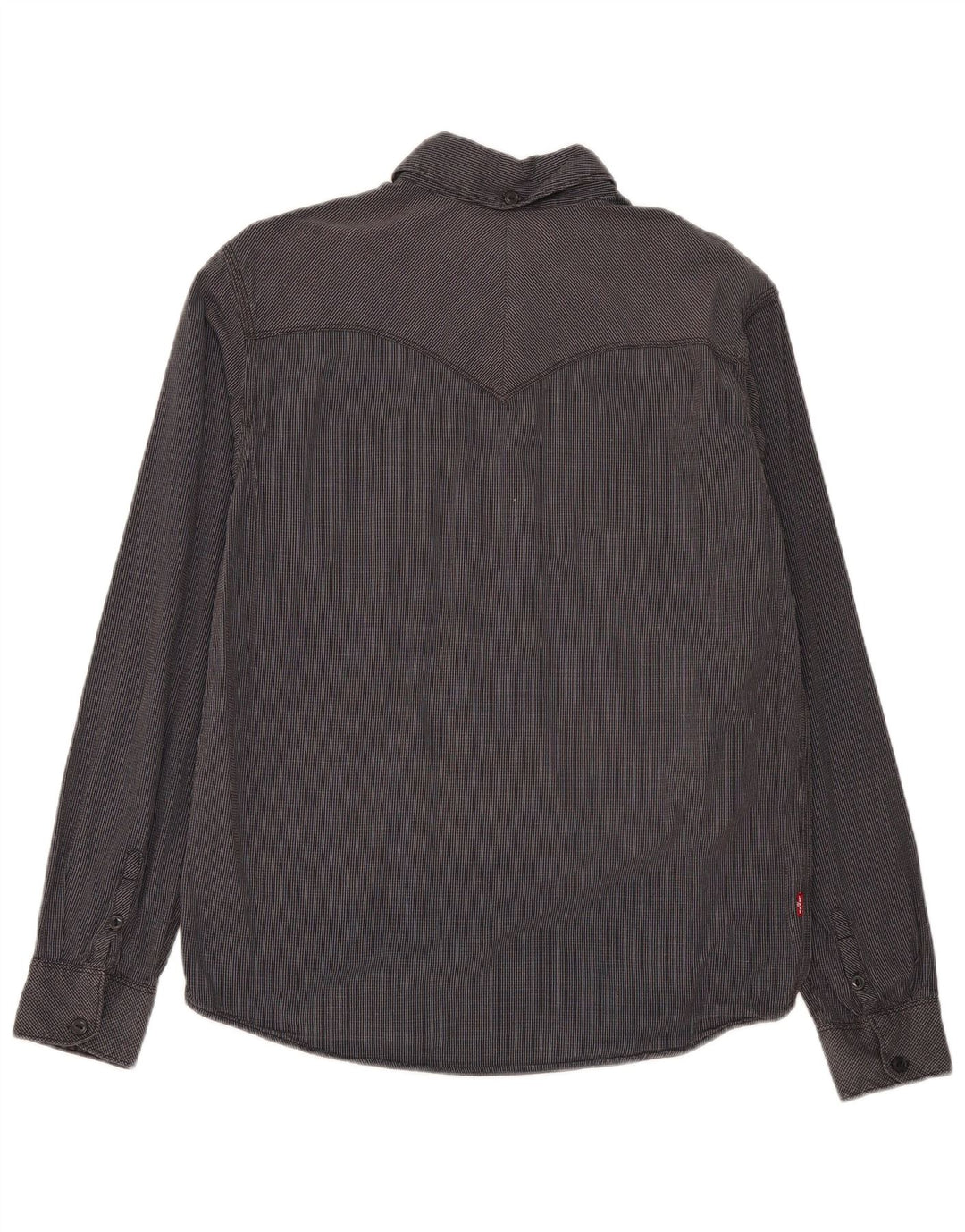 Levi's Mens Standard Fit Shirt Medium Grey Check Cotton