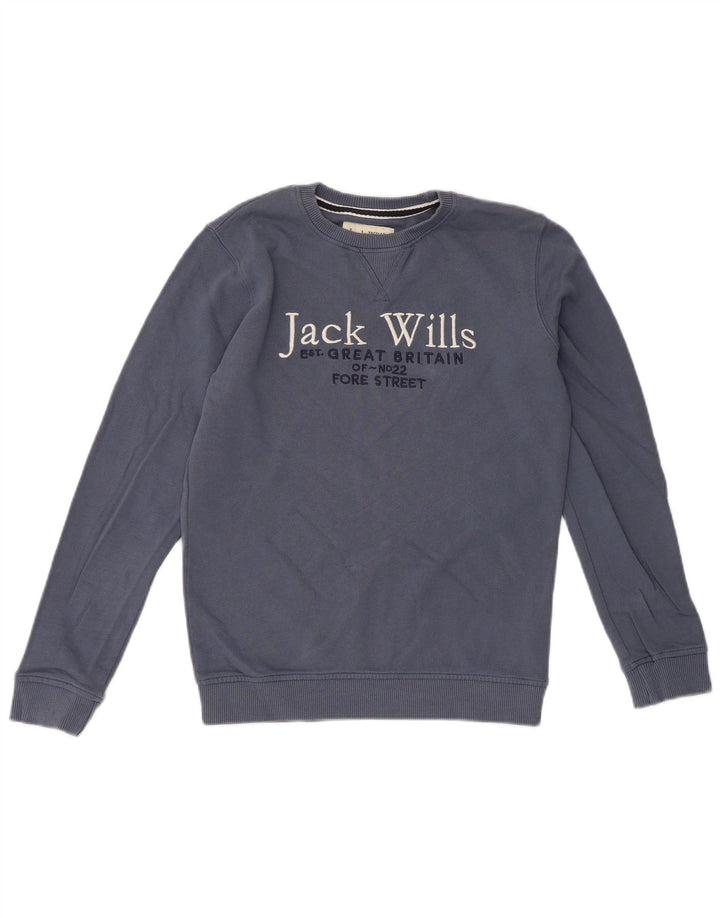 Jack Wills Boys Graphic Regular Fit Sweatshirt Jumper 10-11 Years Blue