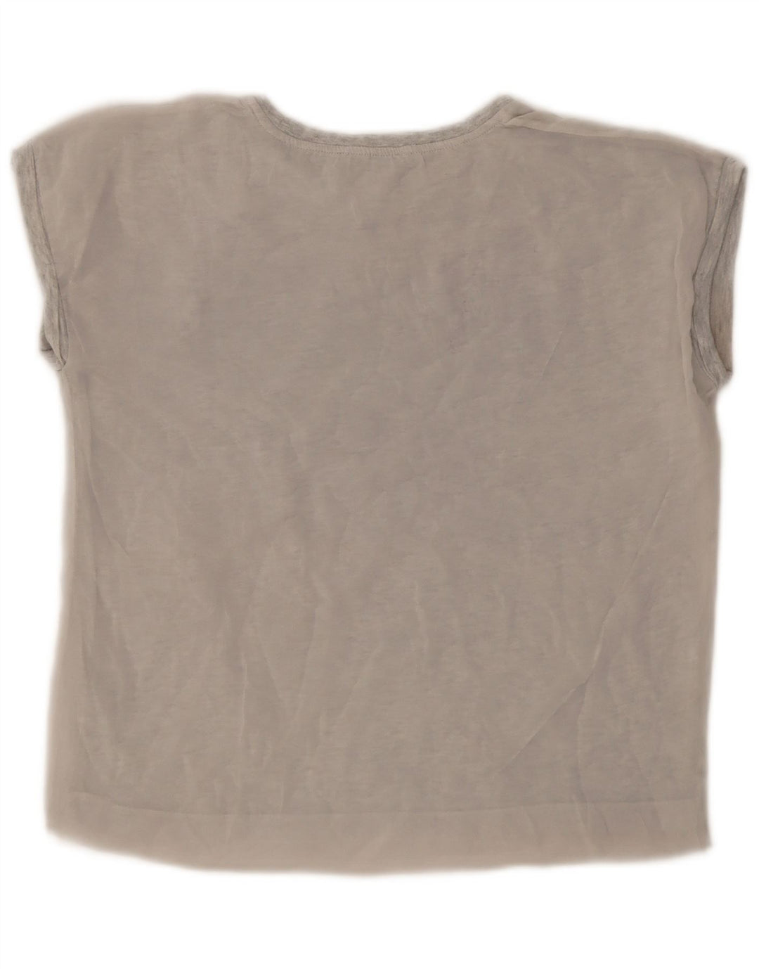 Zara Womens Graphic T-Shirt Top UK 10 Small Grey Polyester
