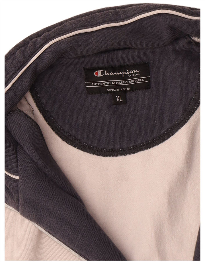 Champion Mens Tracksuit Top Jacket XL Beige Cotton