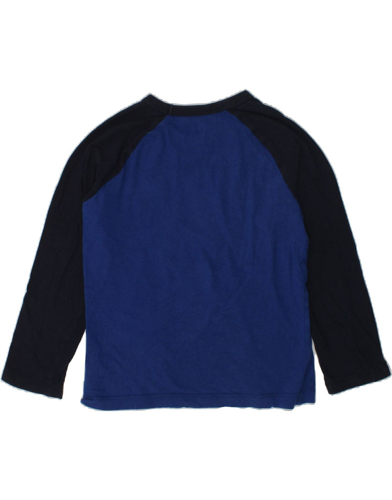 GAP Boys Graphic Top Long Sleeve 4-5 Years Blue Colourblock Cotton | Vintage Gap | Thrift | Second-Hand Gap | Used Clothing | Messina Hembry 