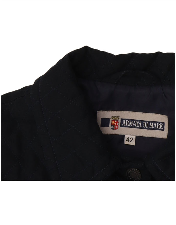 Armata Di Mare Womens Quilted Jacket IT 42 Medium Navy Blue