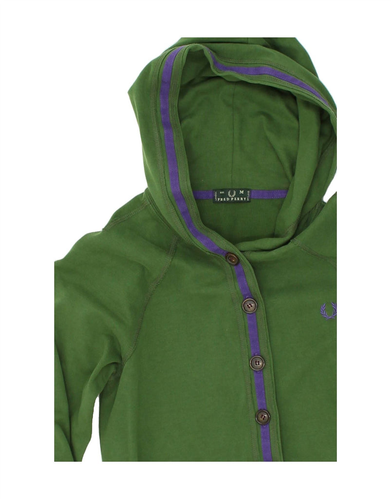 FRED PERRY Girls Hooded Tracksuit Top Jacket 11-12 Years Medium Green | Vintage Fred Perry | Thrift | Second-Hand Fred Perry | Used Clothing | Messina Hembry 