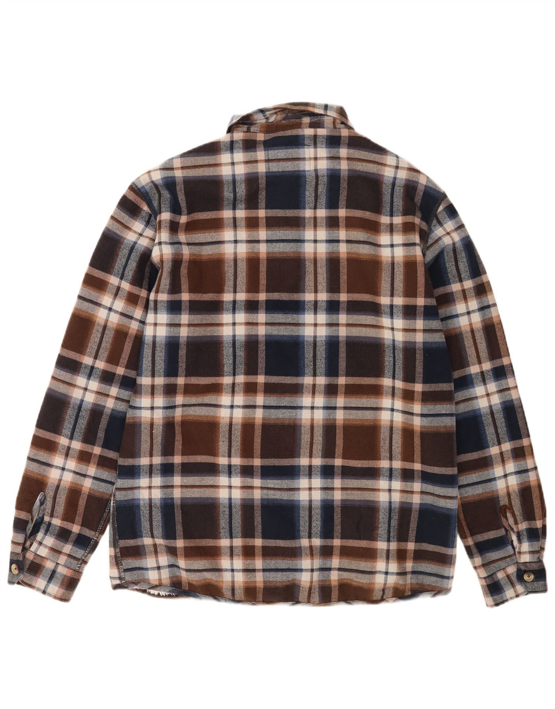 Carrera Mens Lumberjack Flannel Shirt Medium Brown Check