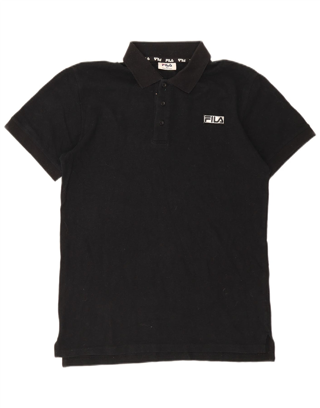 Fila Mens Polo Shirt XS Black Cotton