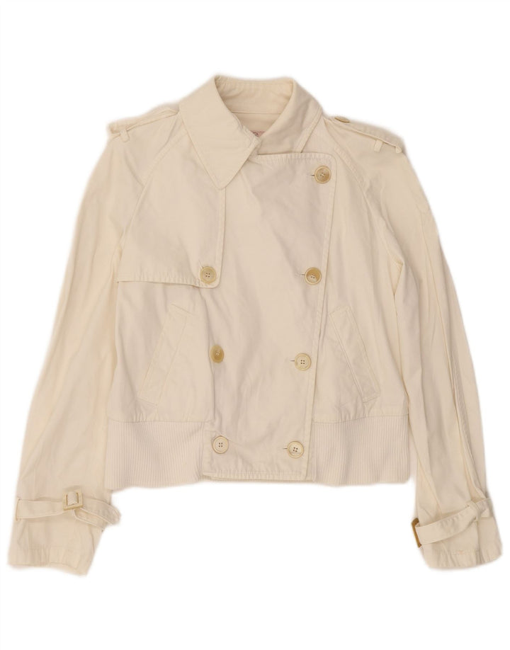 Red Valentino Womens Crop Military Jacket IT 42 Medium Off White