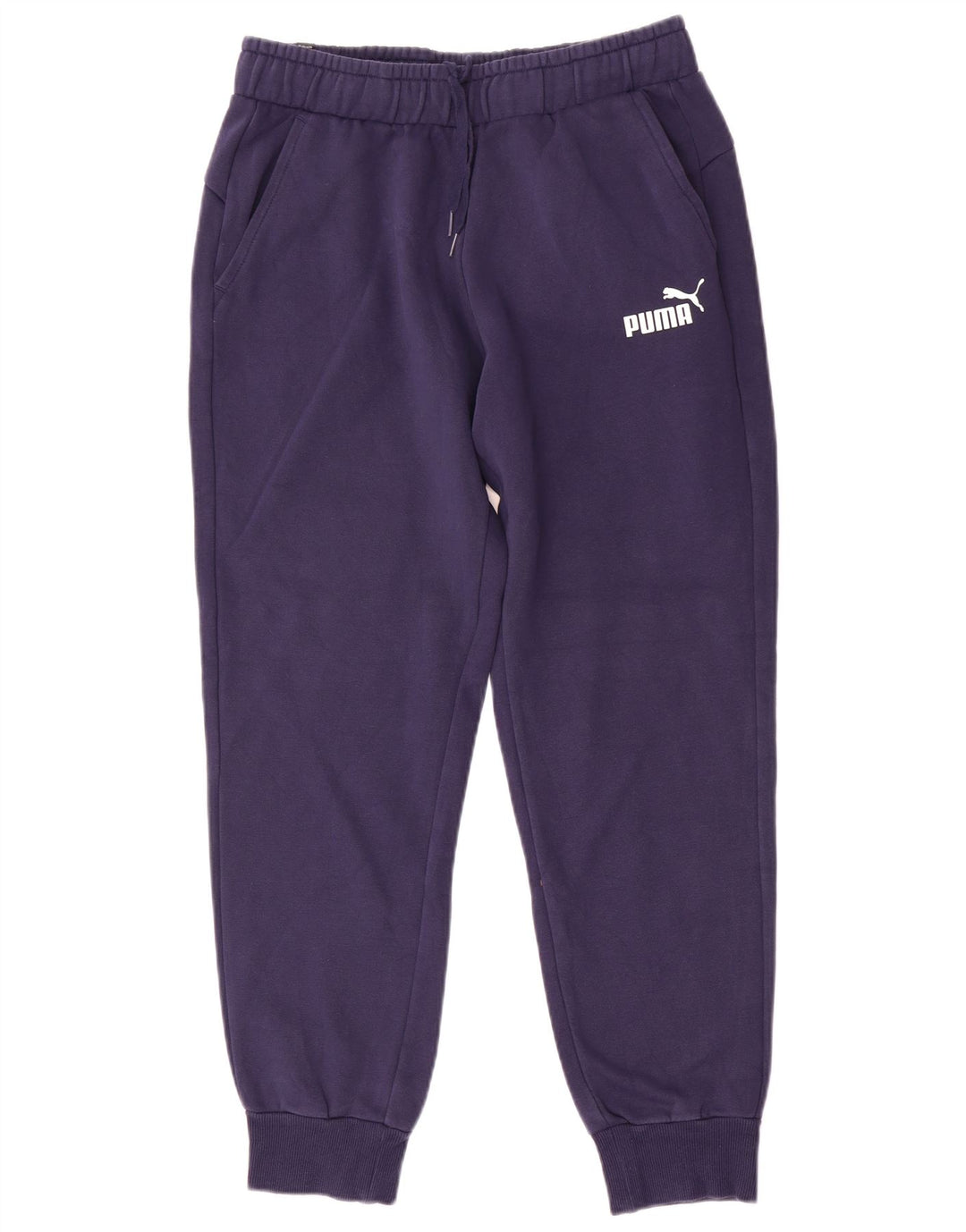 Puma Mens Tracksuit Trousers Joggers Medium Navy Blue Cotton