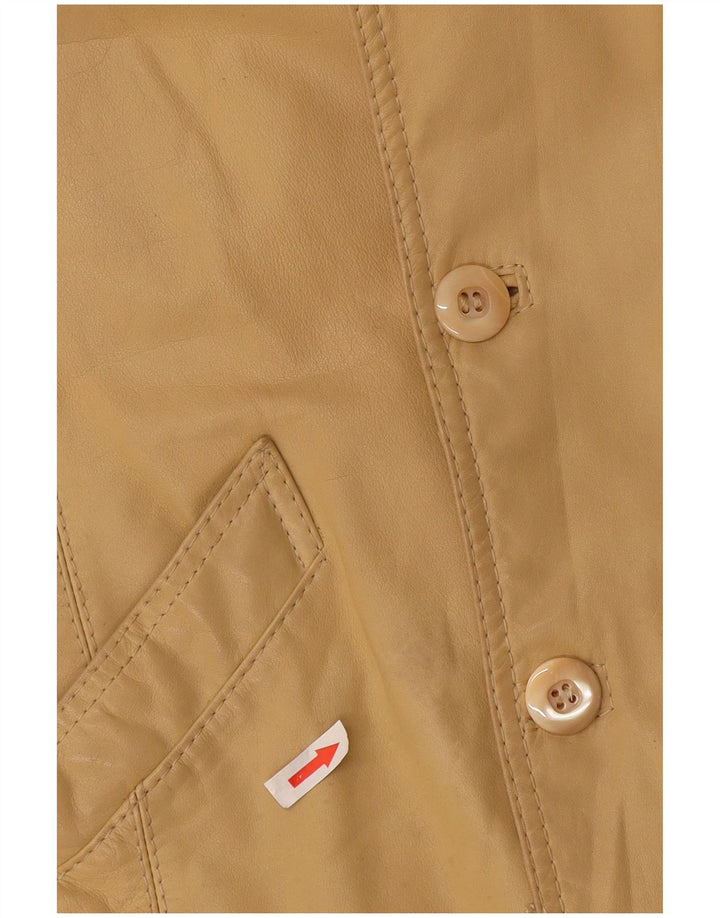 Vintage Womens Bomber Jacket UK 10 Small Beige