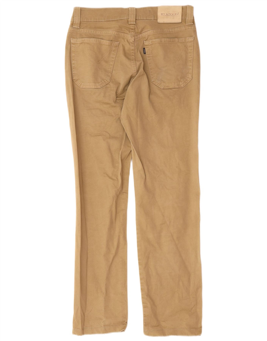 Jeckerson Mens Straight Jeans W30 L29 Beige Cotton