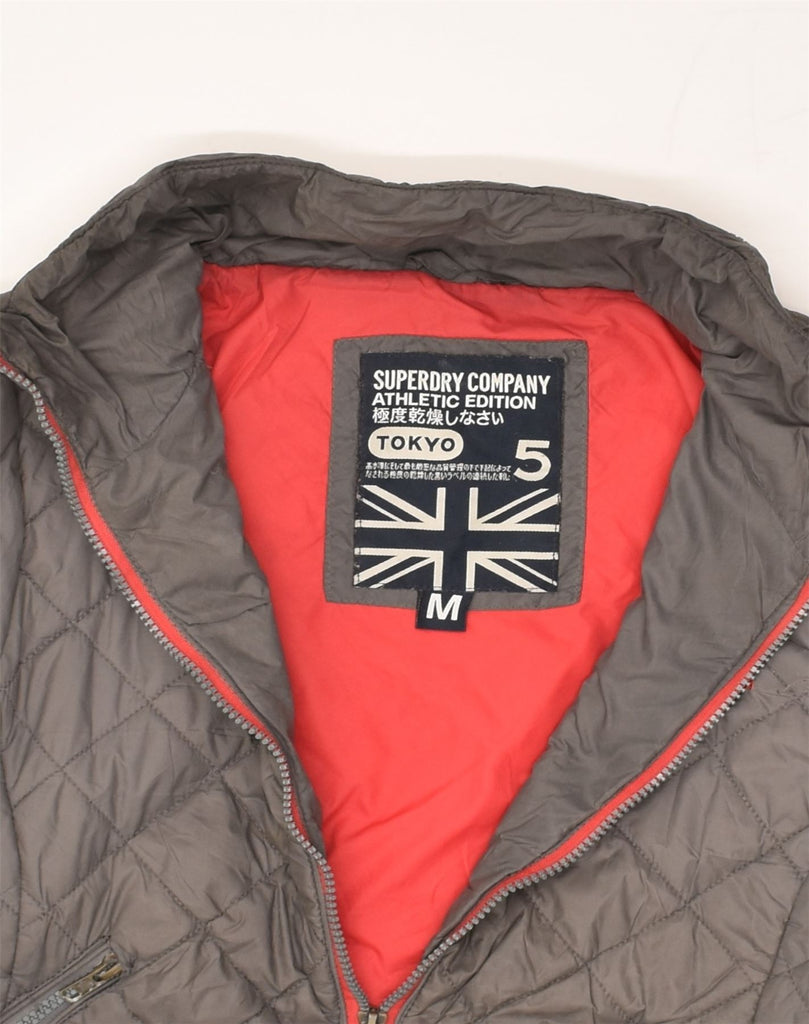 SUPERDRY Womens Padded Jacket UK 12 Medium Grey Nylon | Vintage Superdry | Thrift | Second-Hand Superdry | Used Clothing | Messina Hembry 