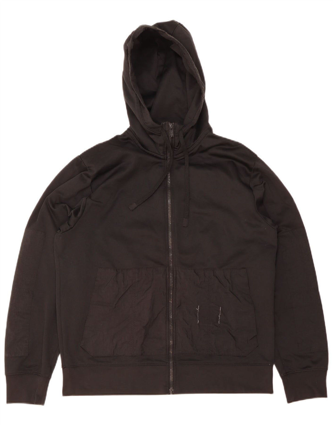 Nike Mens Dri Fit Zip Hoodie Sweater Medium Black Polyester