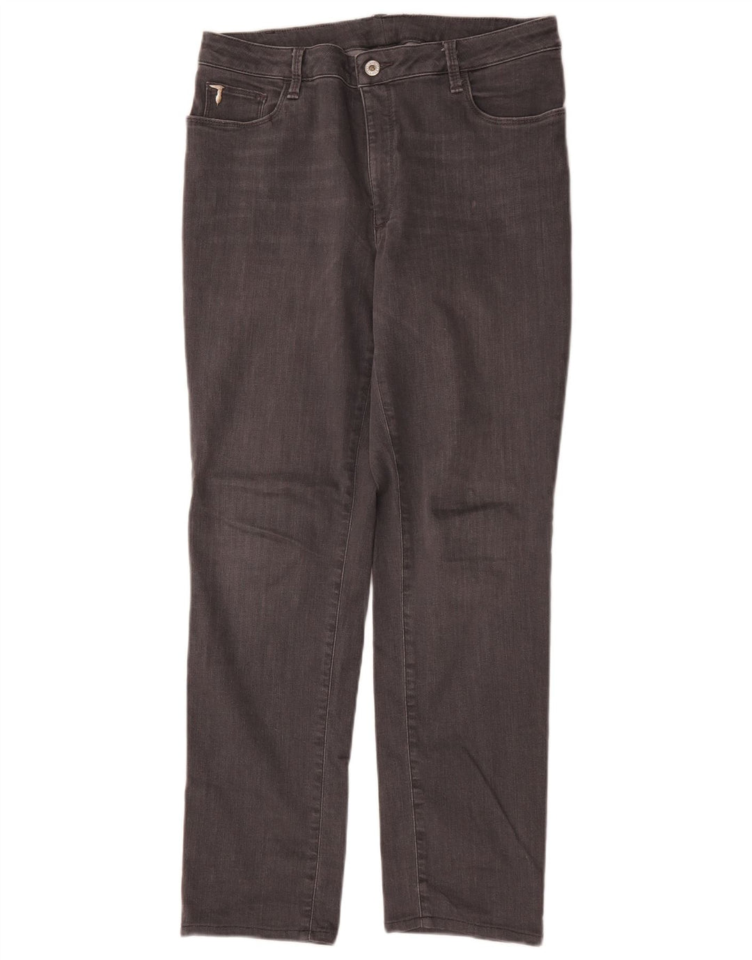 Trussardi Womens Straight Jeans W36 L29 Grey Cotton