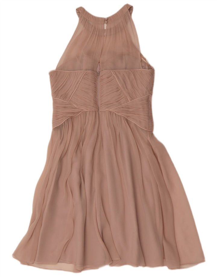 COAST Womens Sleeveless A-Line Dress UK 12 Medium Pink Polyester