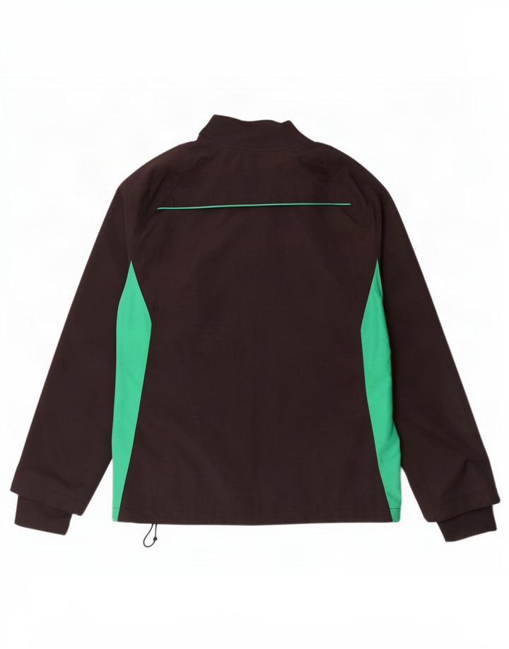 Puma Mens IRFU Pullover Tracksuit Top Medium Black Colourblock Nylon