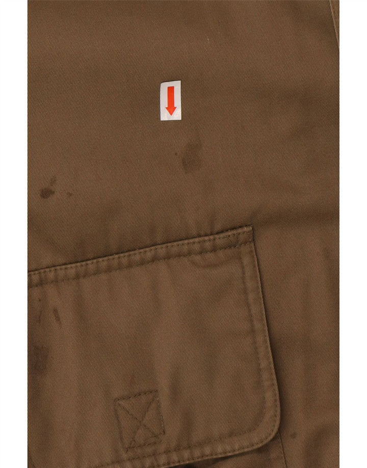 UNIVERS Mens Hooded Utility Jacket IT 52 XL Brown Cotton