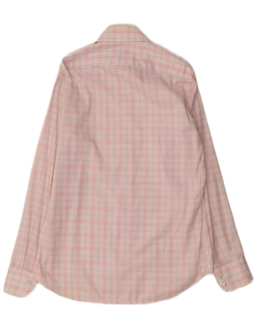 Hugo Boss Mens Shirt Size 39 15 1/2 Medium Multicoloured Check Cotton